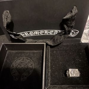 Chrome Hearts Silver Medallion Cross Ring size 8